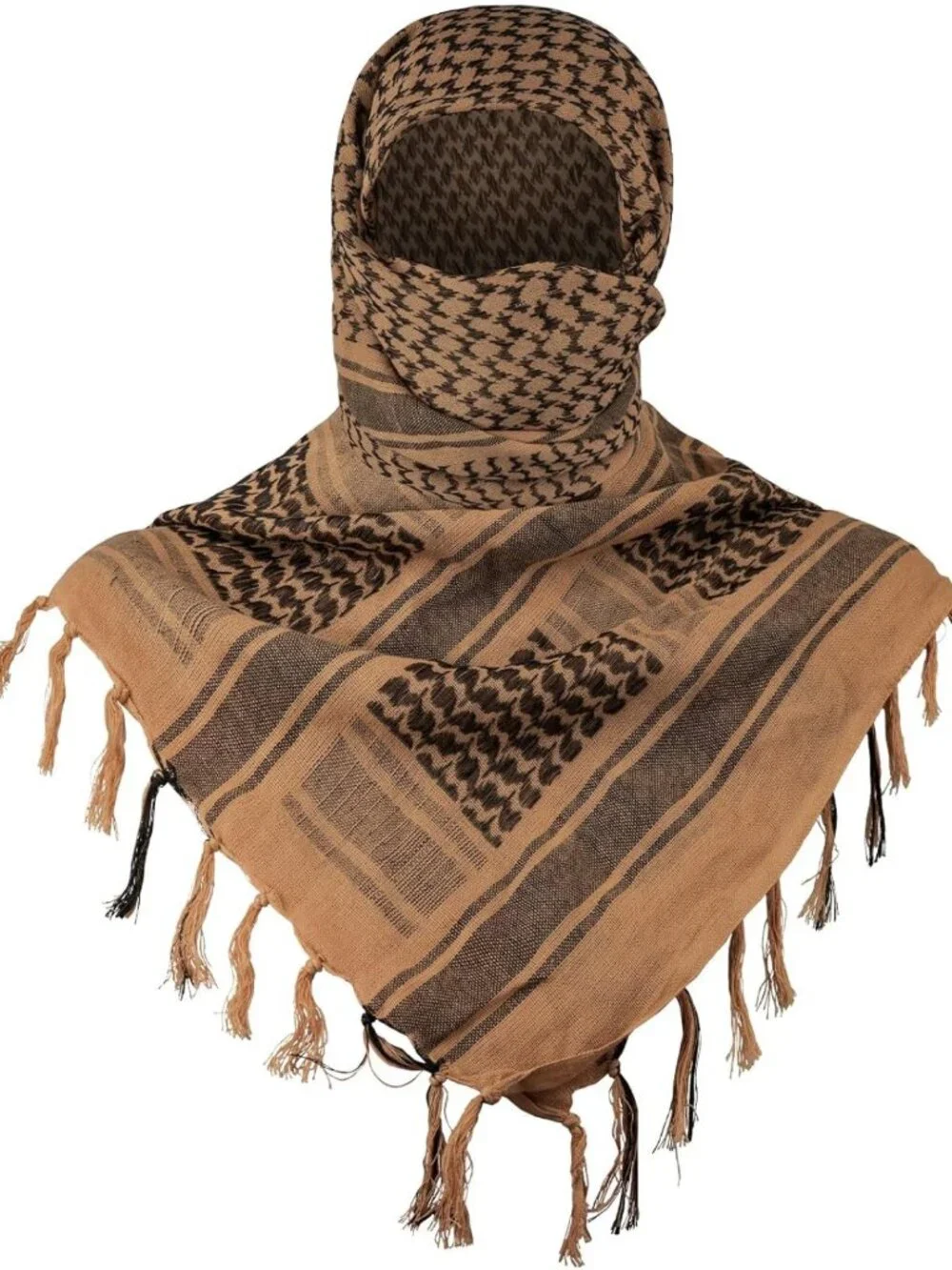 Tactical Desert Shemagh Scarf | Lightweight Cotton Keffiyeh Wrap for Men & Women